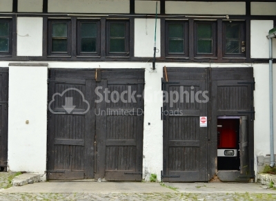 Ancient firestation garage door