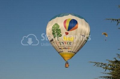 Balloon preparing to lift off