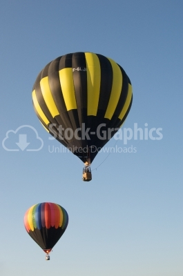 Balloons preparing to lift off