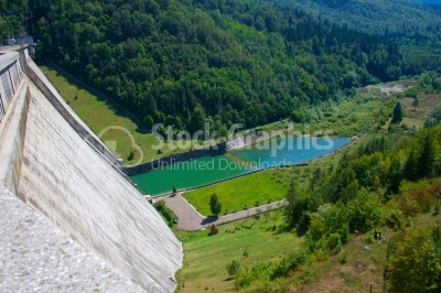 Bicaz Dam holding an artificial lake