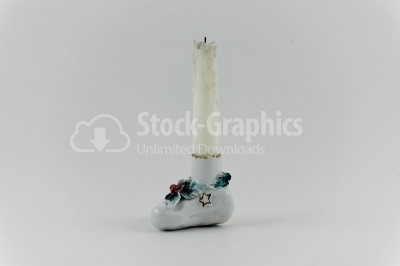 Candle holder on white background