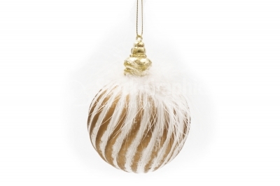 Christmas ball with goose feather