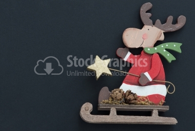 Close up of a of Christmas deer decorations
