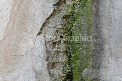 Close up of cracked cement wall