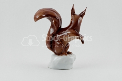Cute squirrel decoration - Stock Image
