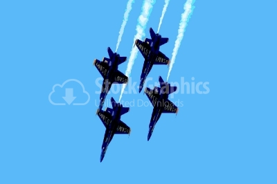 Fighter jets flying in formation - Stock Image