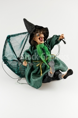 Halloween Witch Doll with Broom 