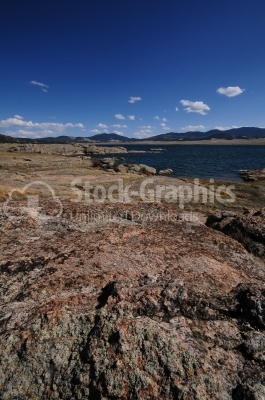 Lake/ river and mountains, landscape