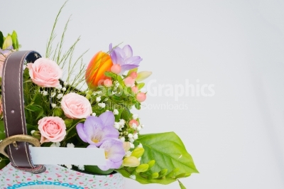 Lush flowers gathered in a nice bouquet