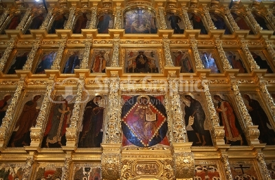 Mosaics interior of Orthodox cathedral