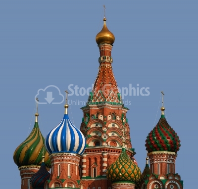 Moscow dome- Russian landmark on Red square - Stock Image