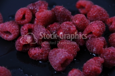 Red Raspberries - Stock Image
