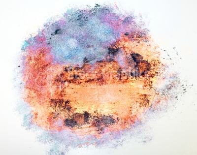 Round abstract watercolor texture