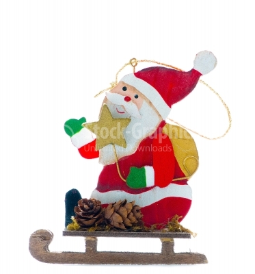 Santa claus toy made of wood