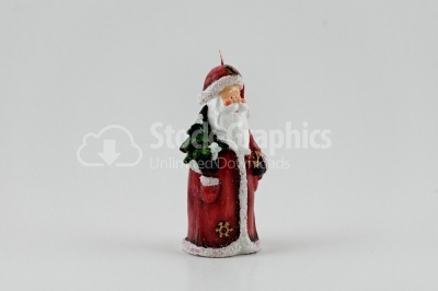 Santa tree decoration on white background photo