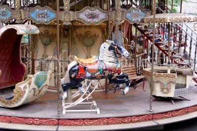 Vintage carousel. Photo taken in Paris, France.