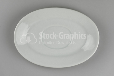 White plate - Stock Image