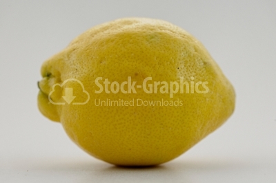 Whole Fresh Lemon Isolated on White Background