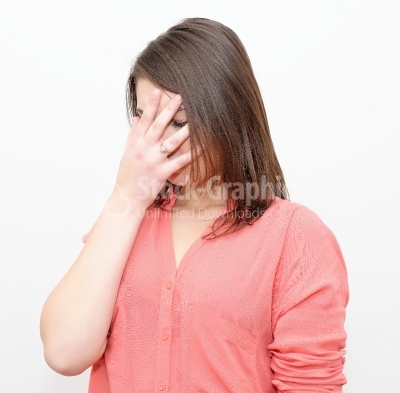 Worried woman stock photo