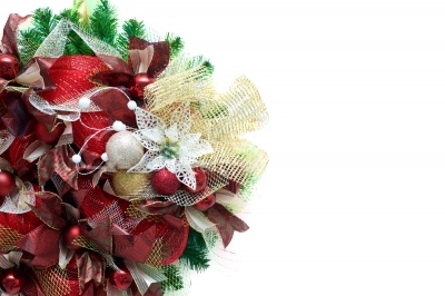 Wreath with white space for text