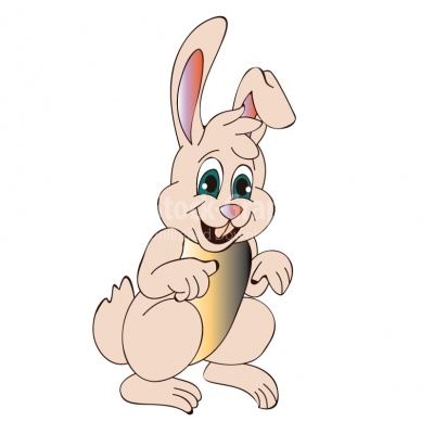 Cartoon Happy Rabbit - Illustration