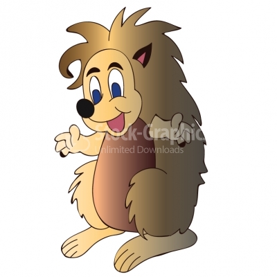 Cartoon Hedgehog - Illustration