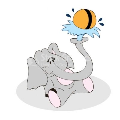 Circus Elephant - Illustration