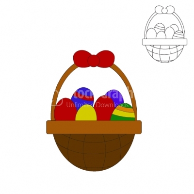 Easter basket - Illustration