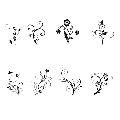 Floral decorative vectors