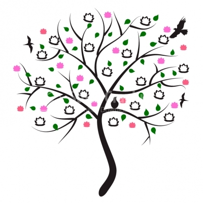Floral tree beautiful for your design - Illustration