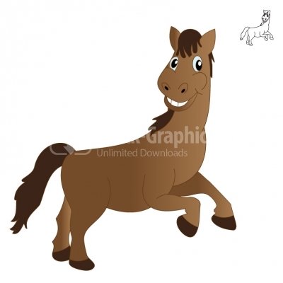 Funny Horse - Illustration