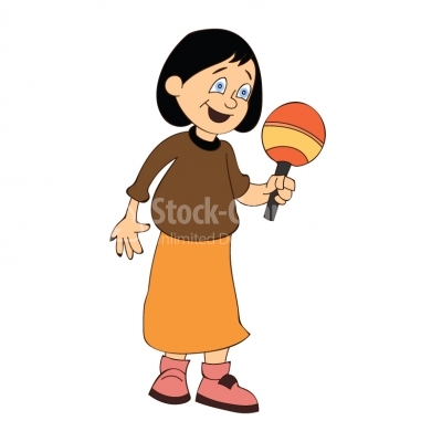 Girl with lollipop - Illustration