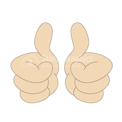 Hands showing thumbs up - Illustration