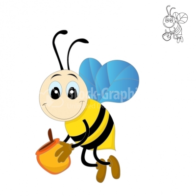 Happy honey bee - Illustration