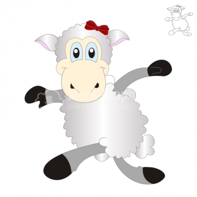 Happy Lamb - Illustration