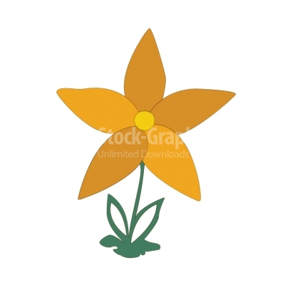 Orange flower illustration