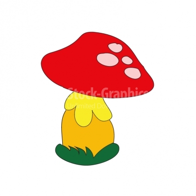 Red mushroom - Illustration