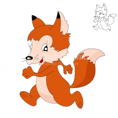 Running Fox - Illustration