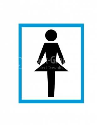 Woman symbol for WC