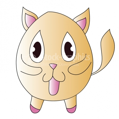 Yello Hungry Cat Mascot