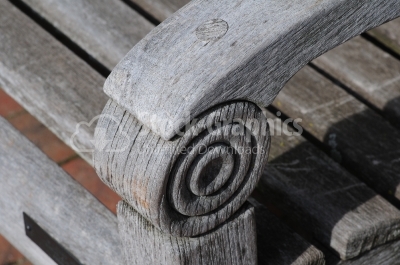 Abandoned bench - Stock Image