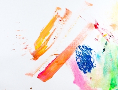 Abstract brush strokes on white background