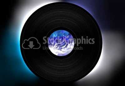 Abstract music background. Vinyl disk stock photo