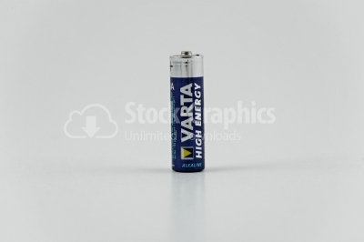 Battery on veritcal- Stock Image