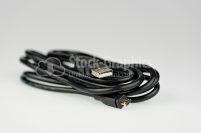 Black cable USB