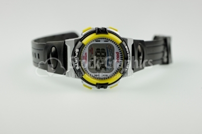 Black Sport watch - Stock Image