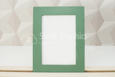 Blank green picture frame