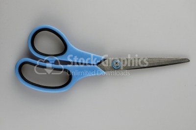 Blue scissors photo