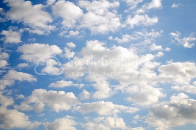 Blue sky and clouds - Stock Image