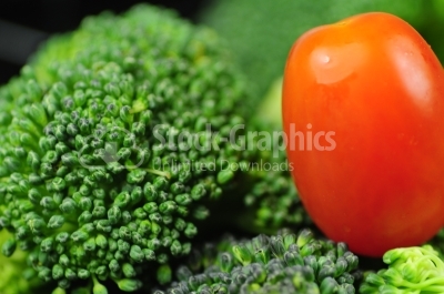Broccoli and tomato